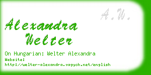 alexandra welter business card